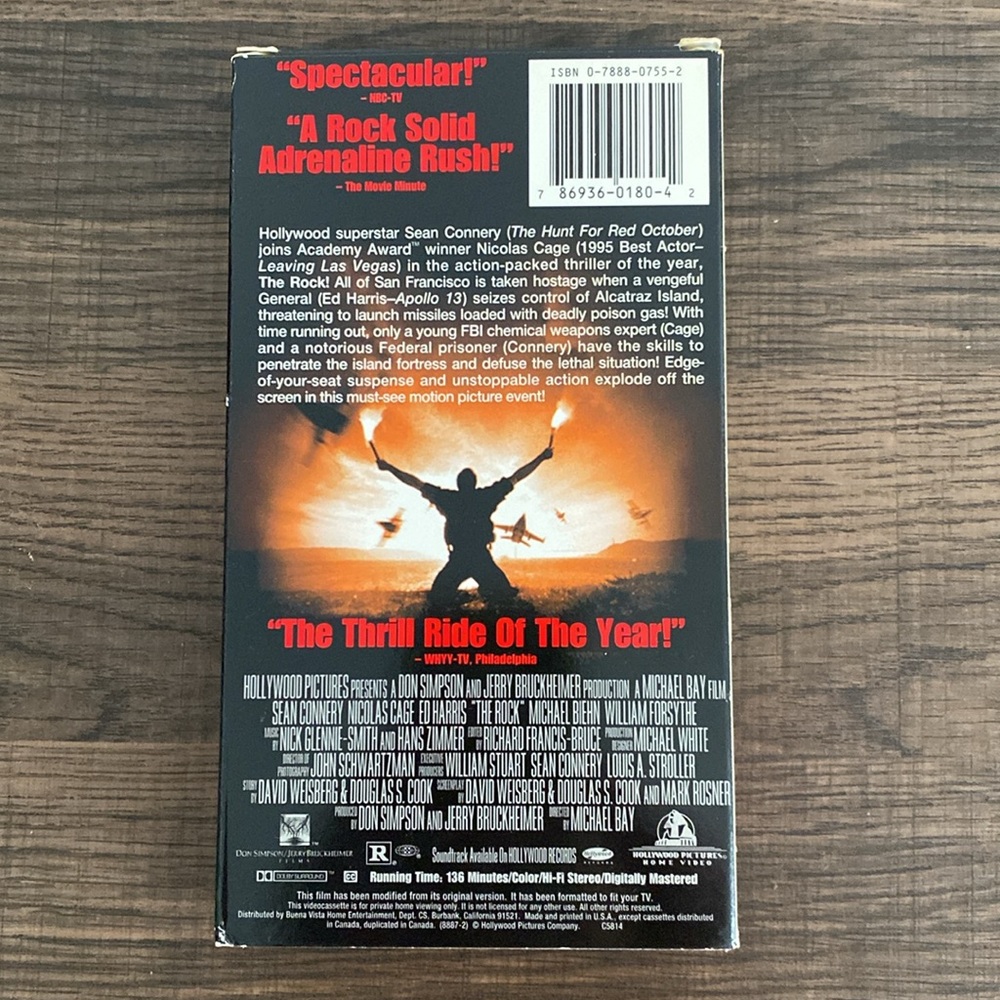 THE ROCK 🔥🔥🔥. VHS Tape - Picture 2 of 3